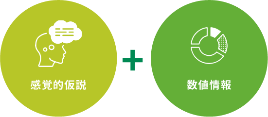 感覚的仮説と数値情報の双方向からのアプローチを